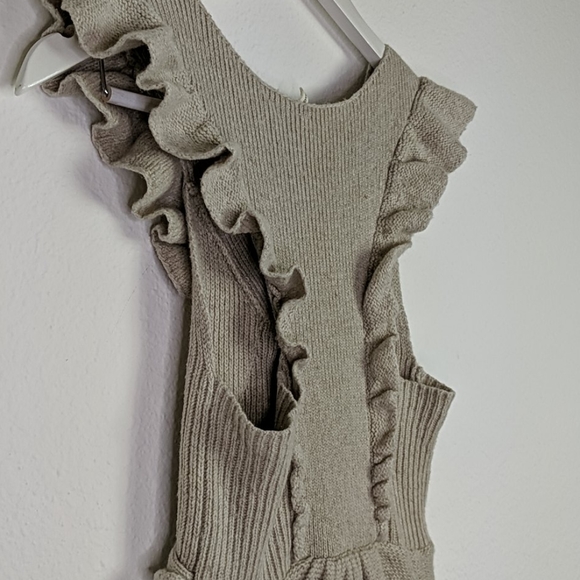 Anthro Moth Converging Roads Ruffle Sweater Dress - Picture 11 of 15